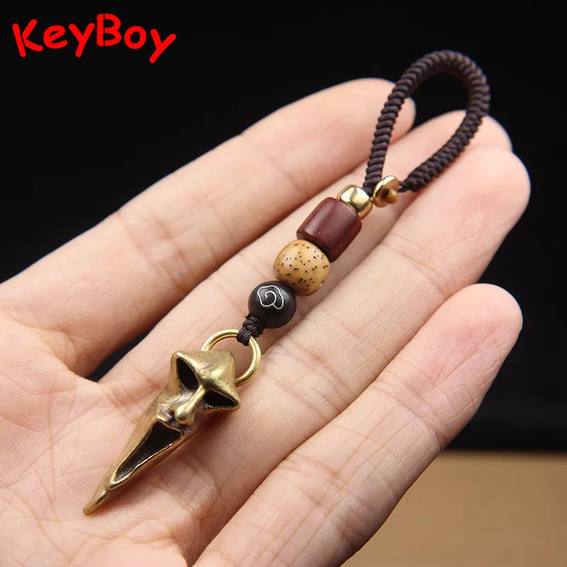 Брелок для ключей в стиле панк ретро латунь мужской череп смерти креативный
