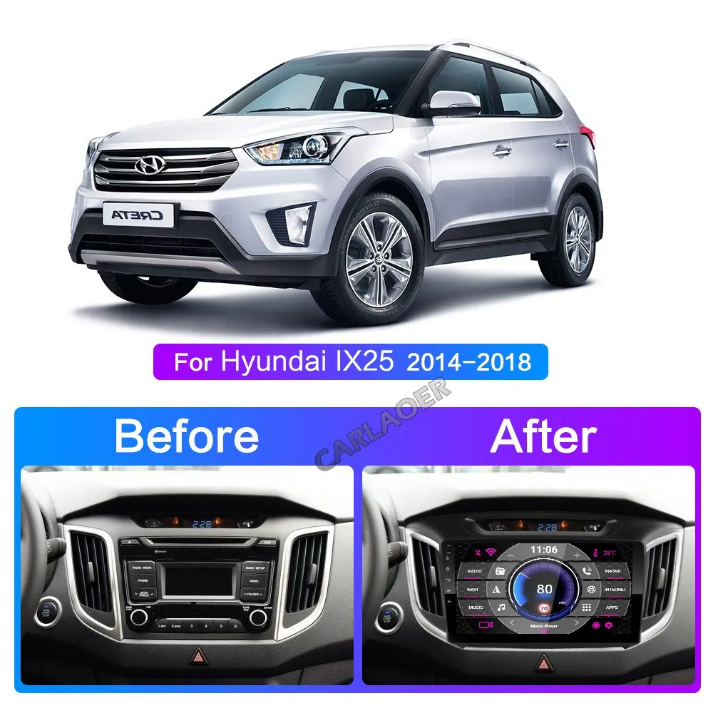 2 Din Android 8,1 автомобильный Радио мультимедийный плеер gps навигация для hyundai ix25 creta- 2 Гб ram 32 ГБ rom 2din видео плеер