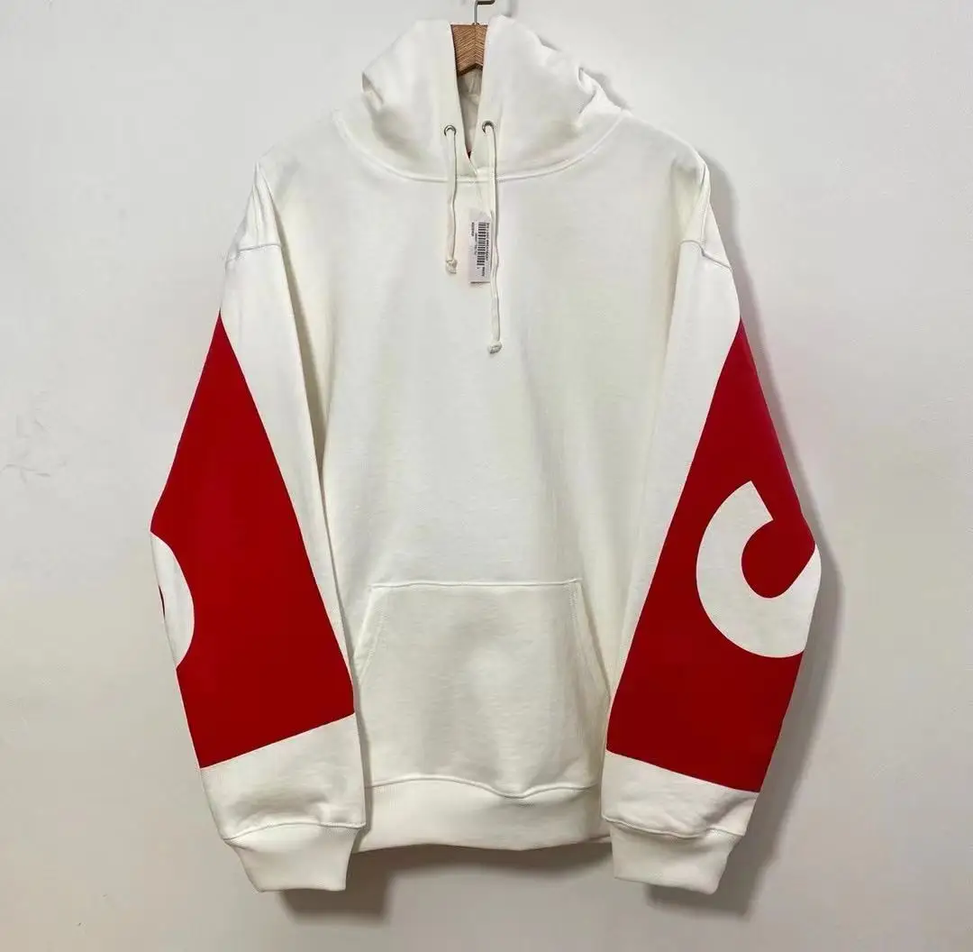 

new 21FW The Crow Hooded Sweatshirt big logo contrast hoodie Pullover Sweater New Fashion Casual Loose Thick O-Neck jacket