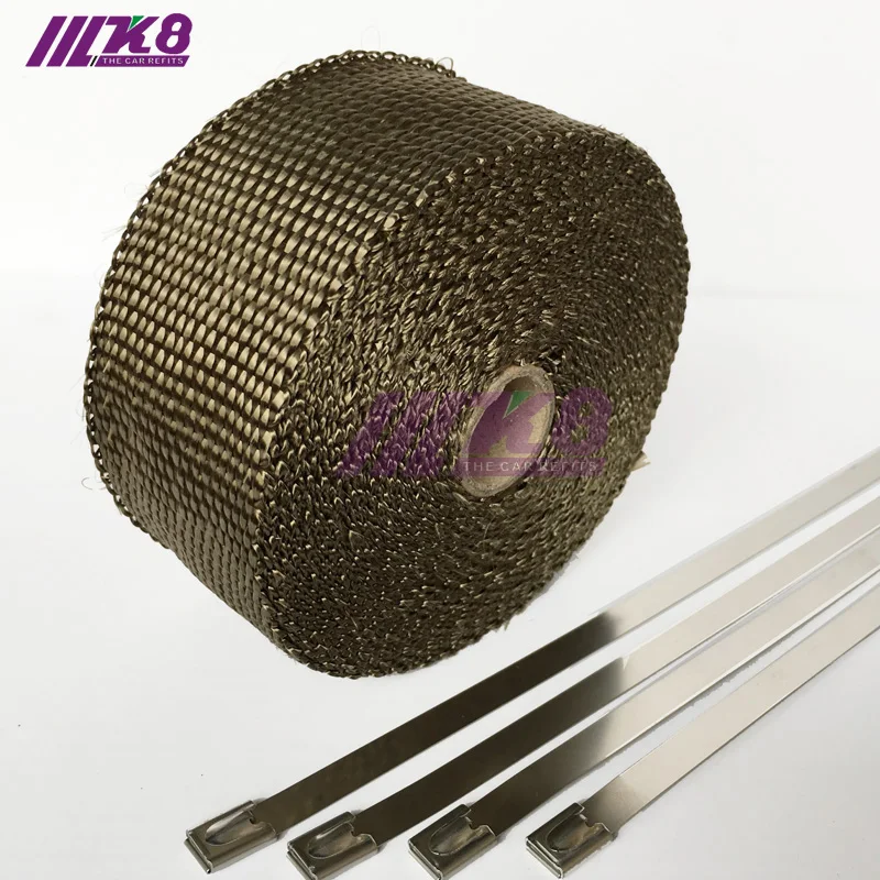 Автомобильный мотоцикл 10 м Выхлопная Передняя труба анти Горячая обертка