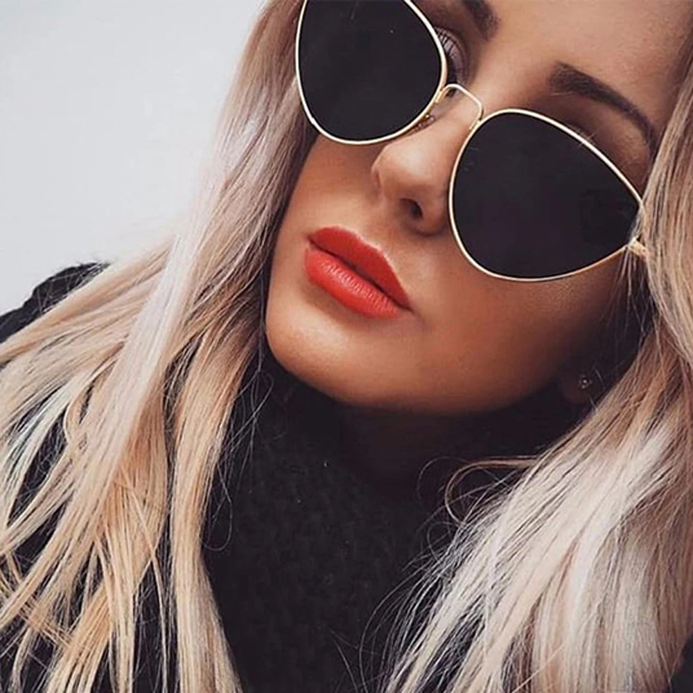 

Vintage Sexy Small Cat Eye Sunglasses Women Metal Red Black Sun Glasses Female Ladies UV400 Sunglass 2021 Retro Glasses
