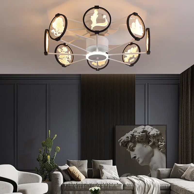 

Nordic Creative Ceiling Fan Light Simple Dining Ceiling Light New Inverter Ceiling Fan Light
