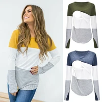 imcute casual striped women long sleeve maternity tops breastfeeding tops ladies t shirt loose pregnancy loose clothes t shirt