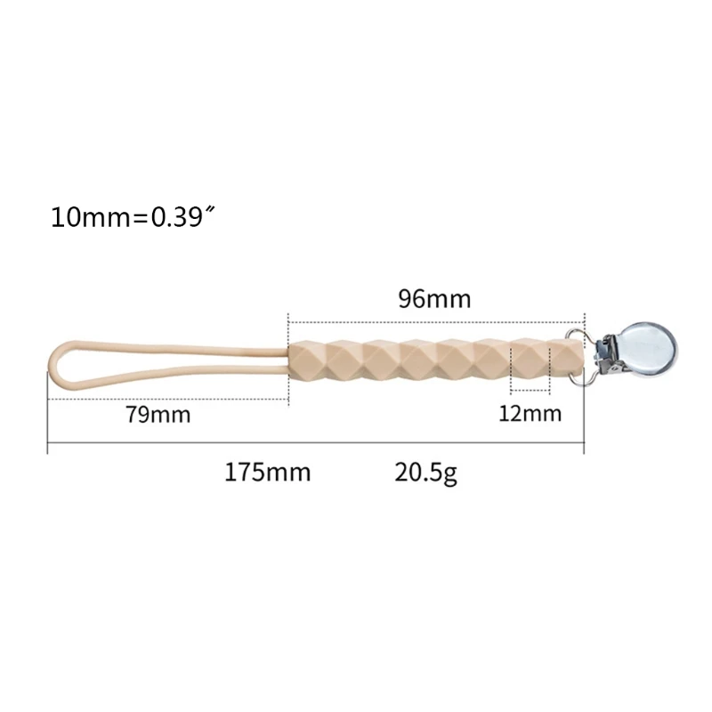 

Baby Teether Soother Metal Clip Silicone Beads Pacifier Chain DIY Dummy Nipple Holder Leash Strap Shower Gifts