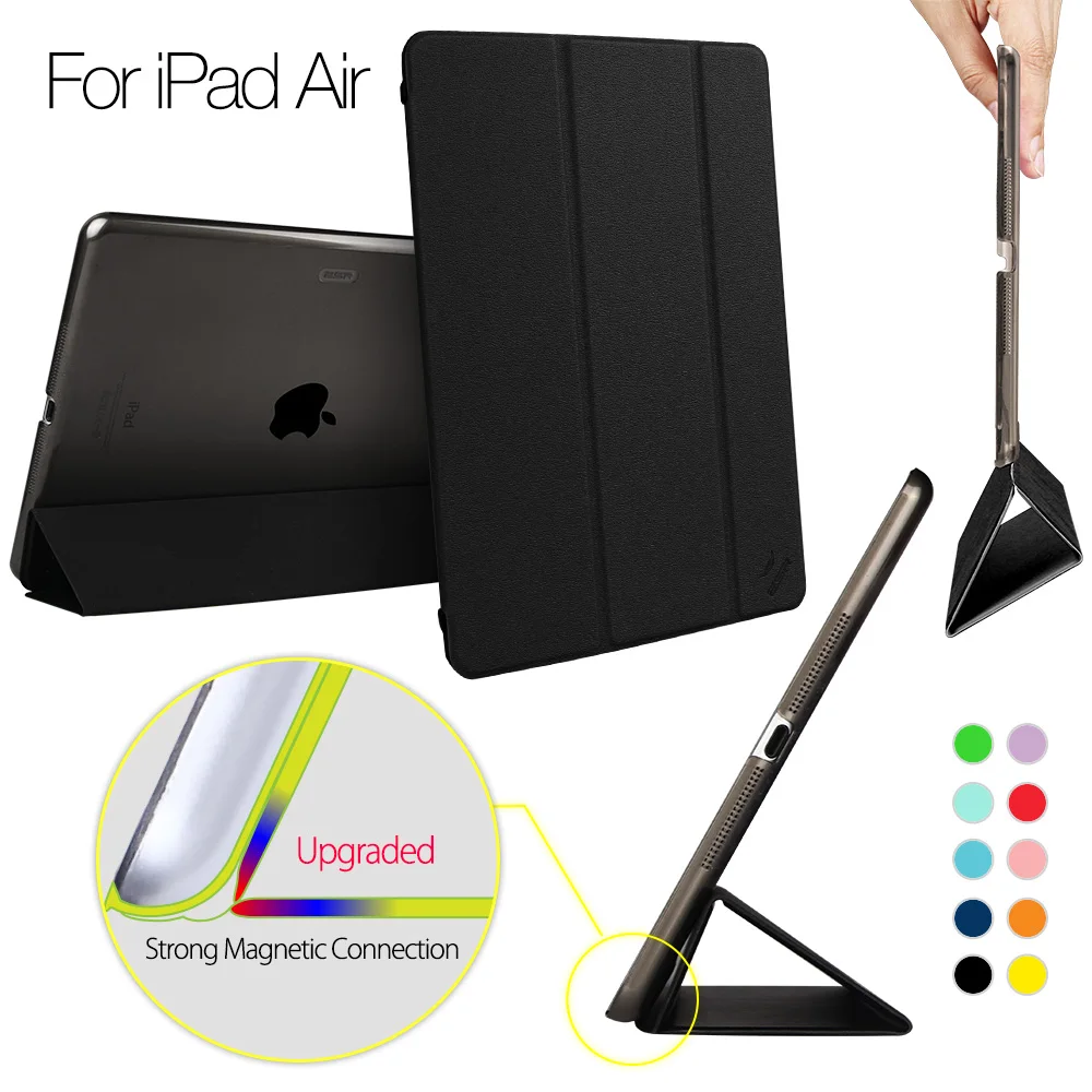 Чехол для iPad воздуха, ESR ура Цвет PU прозрачная задняя Ultra Slim Light Вес Trifold Смарт чехол для iPad воздуха/5