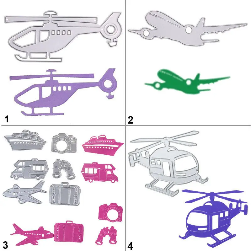 Самолет вырезание штампы металлический трафарет для скрапбукинга &quotсделай