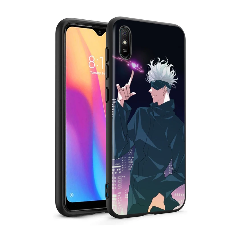 

Jujutsu Kaisen Satoru Gojo for Xiaomi Redmi 10X Pro 5G 9A 9I 9T 9 GO K40 K30 K20 Ultra 8 7 6 5 4X Pro Soft Black Phone Case