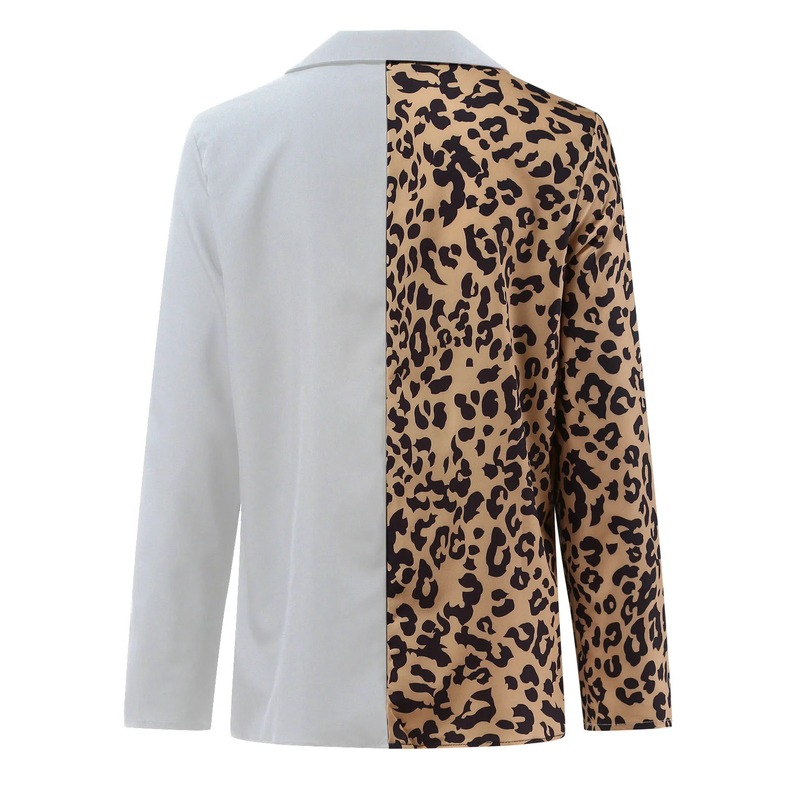 

Women's Casual Leopard Print Tops Blouse Long Sleeve Button Down Shirt 2021 Outwear Leopard Print Long Sleeve Paneled Top Shirt