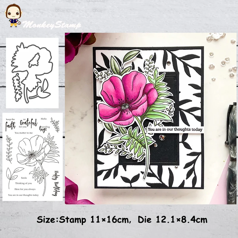 Металлический трафарет для скрапбукинга Обезьяна Поппи штампы и декоративное