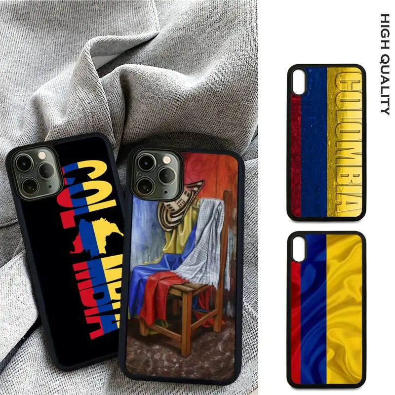 

Colombia Flag Phone Case For IPhone 13 Mini 12 11 Pro Max Xs X Xr 7 8 Plus Se 2020 High Quality PC Coque