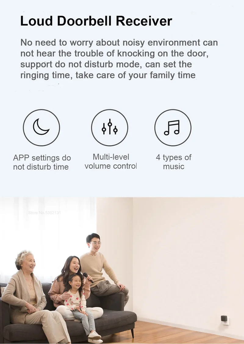 Xiaomi Mijia Smart Video Doorbell 2 AI Remote Monitor HD Infrared Night Vision Motion Detection Two-Way Intercom Video Doorbell