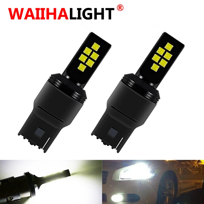 

2x Signal Lamp 7440 W21W LED WY21W Led Canbus Bulb T20 led 7443 12V 12SMD 3030 Chips Car Reserve Lamps Brake Light Amber
