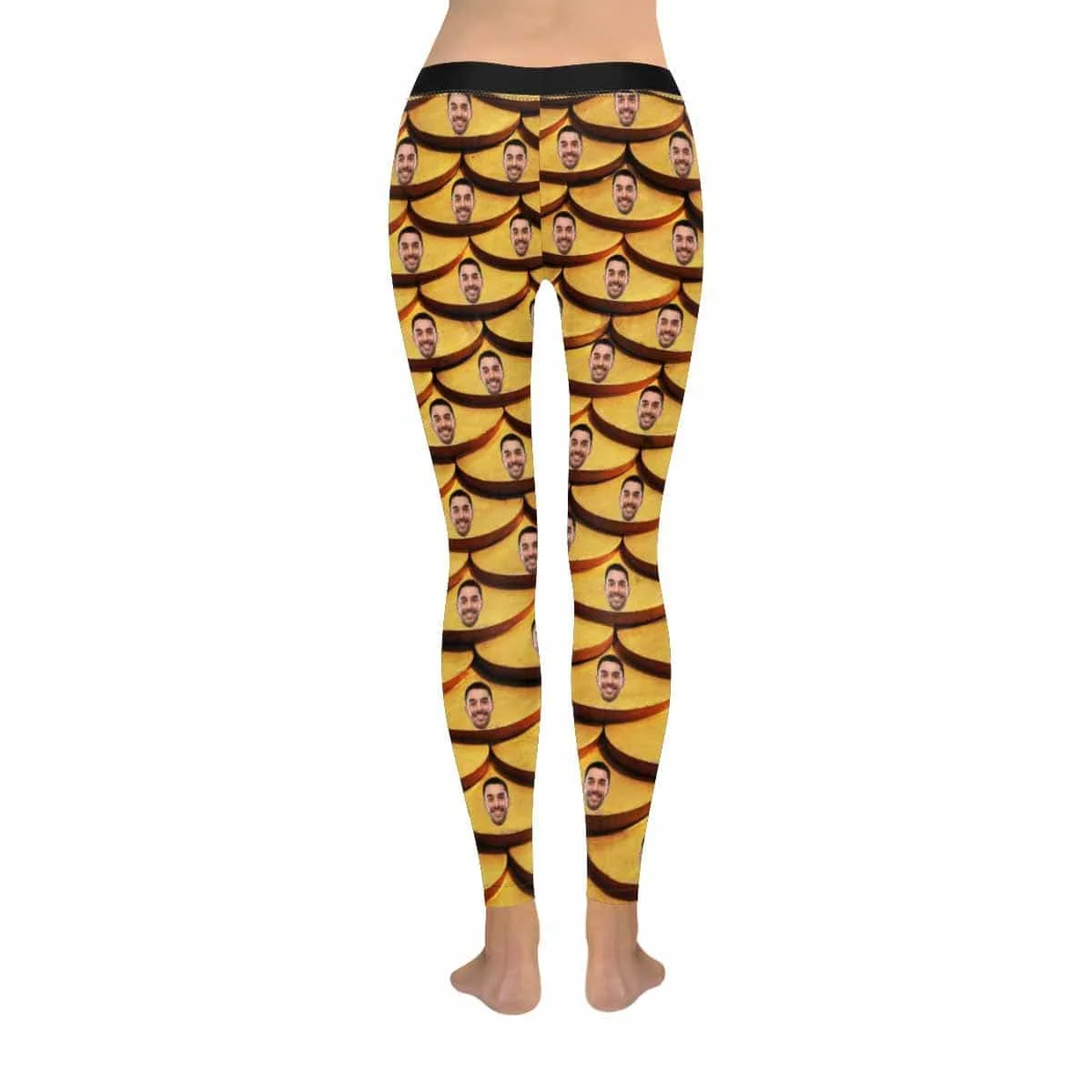 

Custom Face Fish Scale All-Over Low Rise Yoga Leggings