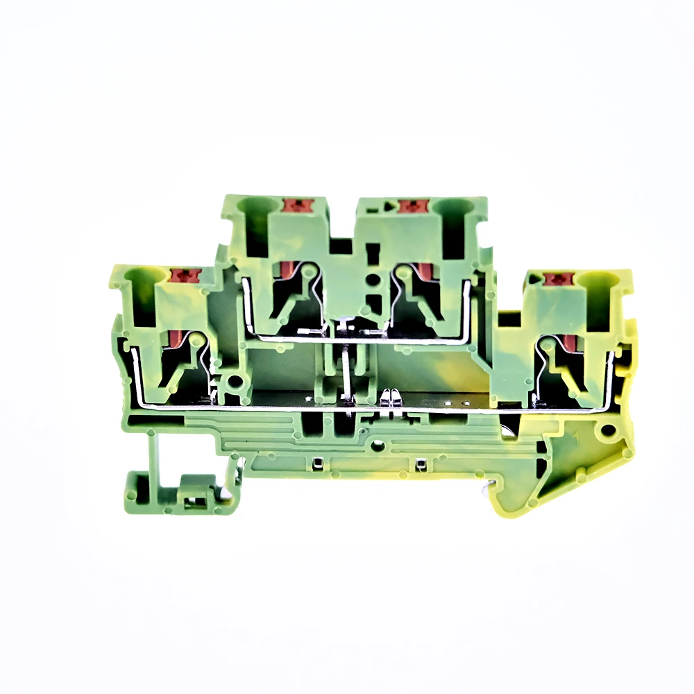 Клеммная колодка двухслойная обратная пружина заземляющие клеммные колодки 10