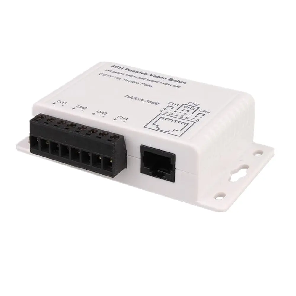 4CH RJ45 BNC Cat5 UTP кабель для передачи видео Пассивный Видео Balun Coax передатчик