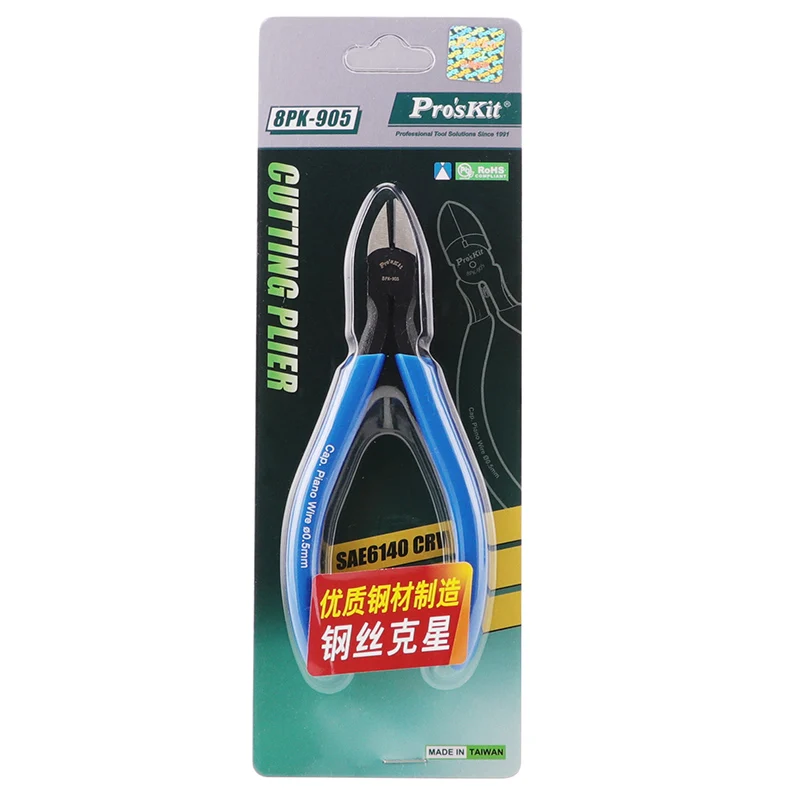 

Pro 'skit 5-inch electrical wire shear bevel pliers 8pk-905-c plus hard rust-proof hard wire spring steel bevel pliers hand tool