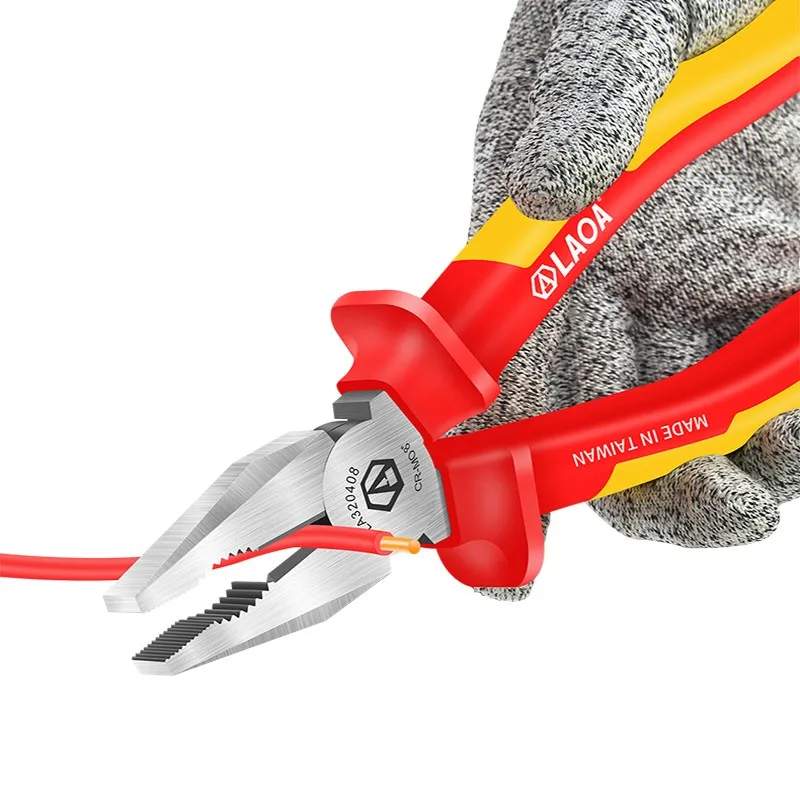 LAOA 8" Wire Cutter VDE Insulated Pliers CR-MO Clippers Multifunction Electrician pliers | Инструменты