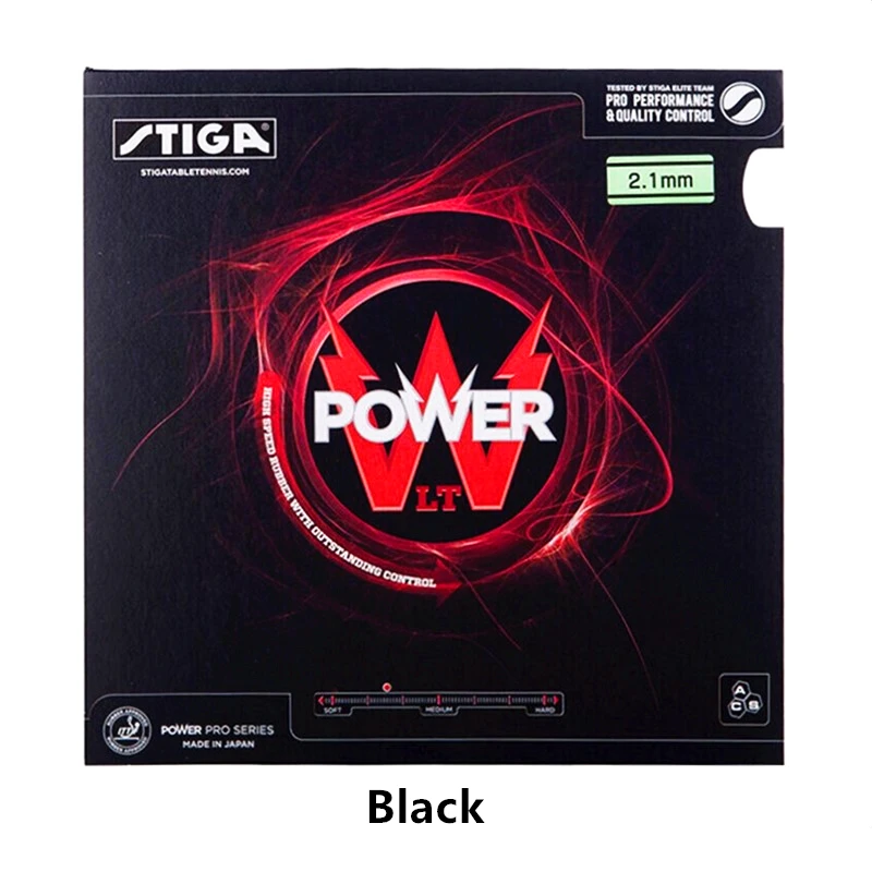 Black STIGA настольный теннис резиновый power LT прыщи в скорости+ спина пипсов-в пинг-понг с губкой tenis de mesa - Цвет: Black