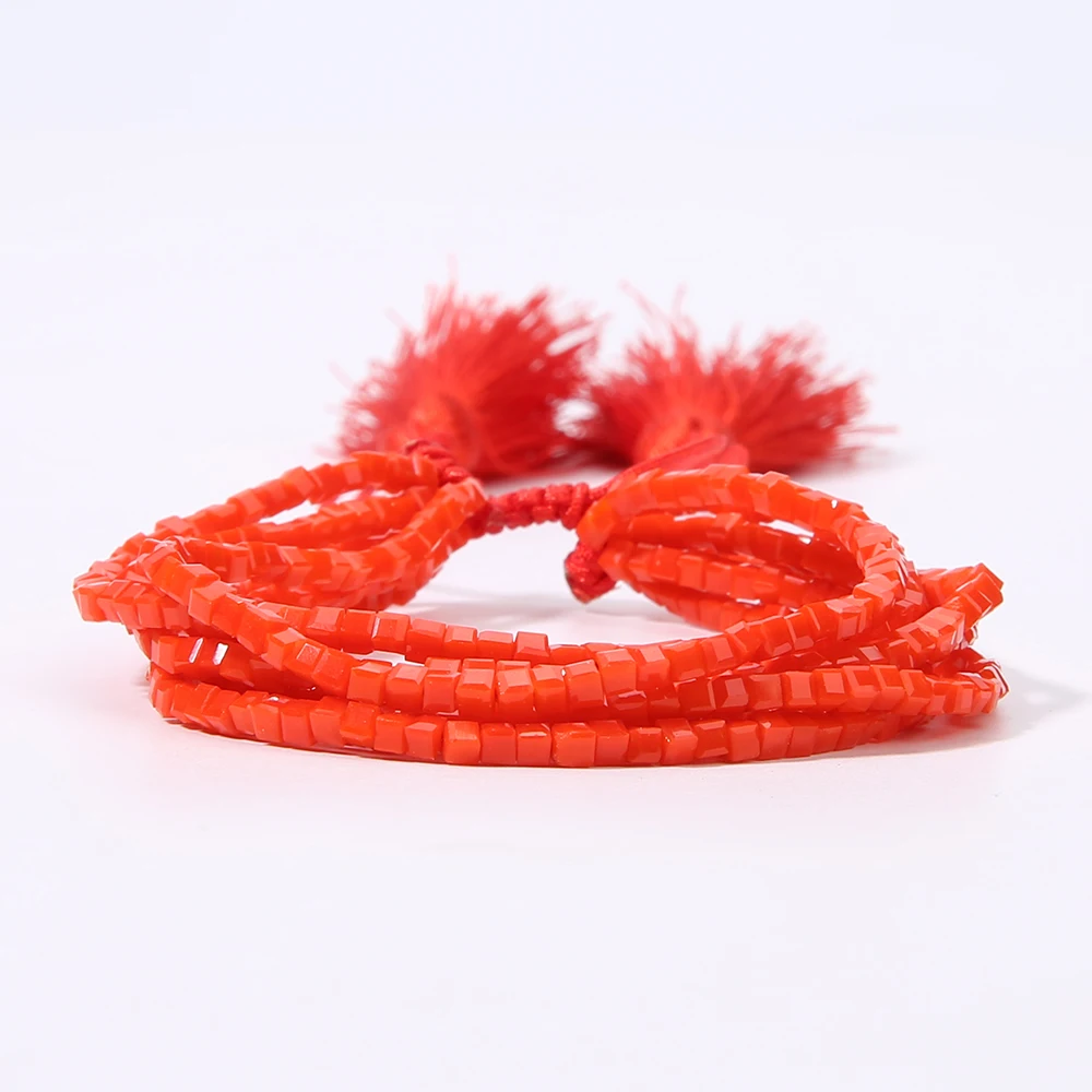 OAIITE браслеты ручной работы с бусинами Миюки Эластичные наборы многослойных