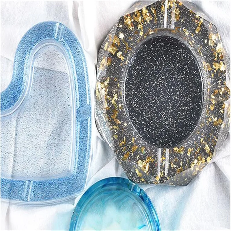 DIY пепельница в форме сердца/цветка силиконовая глина эпоксидная смола форма