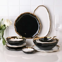 creative phnom penh ceramic tableware bowl plate household rice bowl salad bowl vegetable plate shallow plate flavored plate