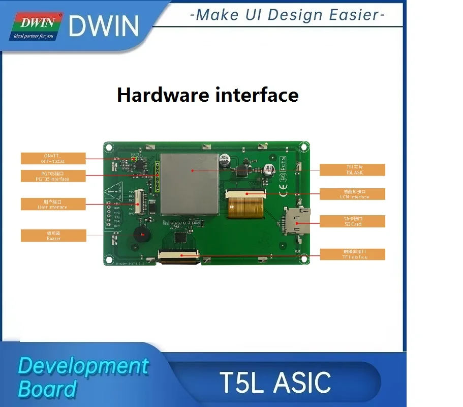 DWIN 4 3 дюймов Arduino Mega 2560 ESP32 ESP8266 разрешение 480*270 HMI/UART панель дисплея DMG48270C043_04W |