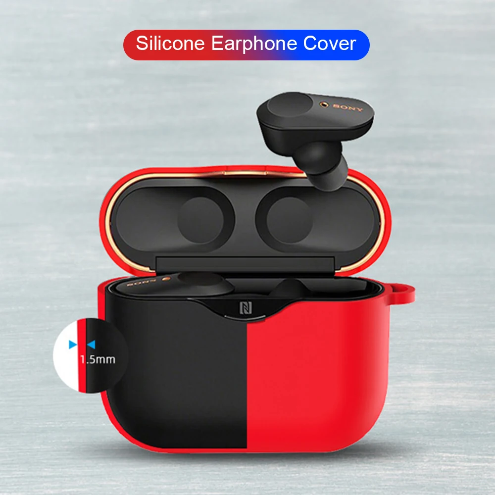 

Case For SONY WF 1000 XM3 TPU Soft Shell with Anti-lost Hook Cover For SONY WF-1000XM3 Earphone Accessories Charging Box Cover
