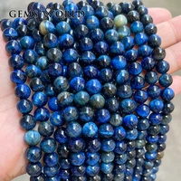 1a blue tiger eye stone beads round loose gemstones beads charms for jewelry making diy bracelet accessories 15strands 4 12mm