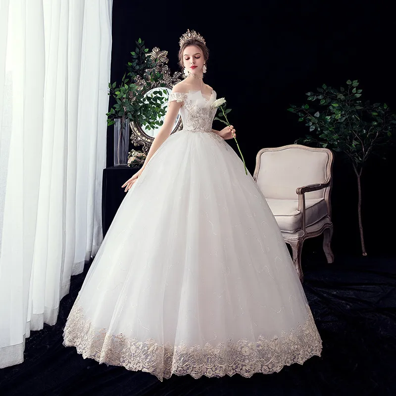 Новое кружевное свадебное платье с аппликацией элегантное милое открытыми