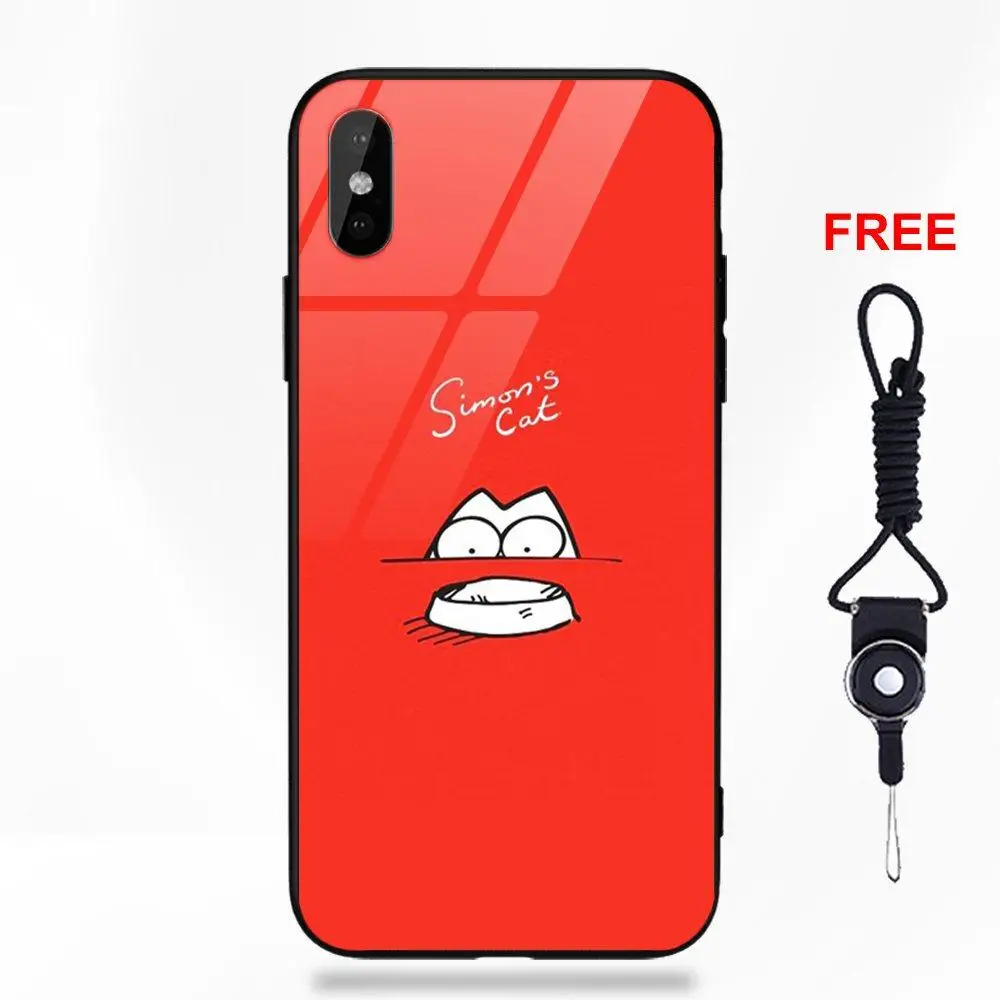 Забавный Милый Белый Кот Саймона для huawei Honor 7X P20 Lite mate 10 Pro Redmi 5 Note 5A 6 Galaxy S8 S9 Plus
