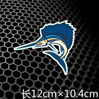 H0014 120x104mm Белая приманка на окуня Weever Bass, наклейки для автомобиля, наклейки для рыбалки, авто, оконный хвост, рыбный бак, автомобильный стиль, 3 м - Название цвета: H0014 120x104mm