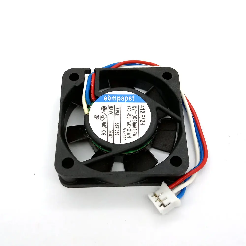 Немецкий ebmpapst 412 F/2 H 40x40x10MM DC12V 0,8 W охлаждающий вентилятор