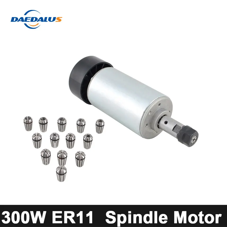 Двигатель шпинделя с ЧПУ 300 Вт 52 мм двигатель воздушным охлаждением 12000 об/мин