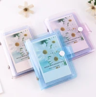 jelly color photo album for mini card photo sticker album mini photo album photos instax album transparent glitter card holder