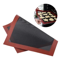1pcs silicone micro perforated biscuit baking mat anti slip macarons pizza baking pan mat high quality for oven microwave