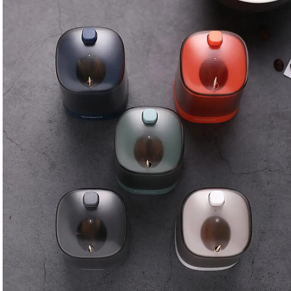 

Automatic Pop-up Toothpick Box Press Type Toothpick Holder Portable Toothpick Container Dispenser &jw