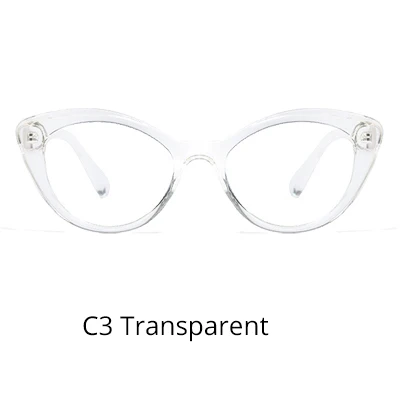 C3 Transparent Ralferty винтажные женские очки прозрачные оправы для очков красные очки кошачий глаз без диоптрий очки F95179 - Цвет оправы: C3 Transparent