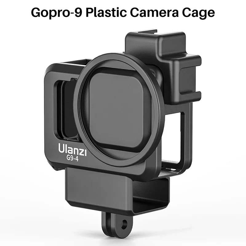 Пластиковая клетка Ulanzi для GoPro Hero 9 черный чехол камеры с холодным башмаком и