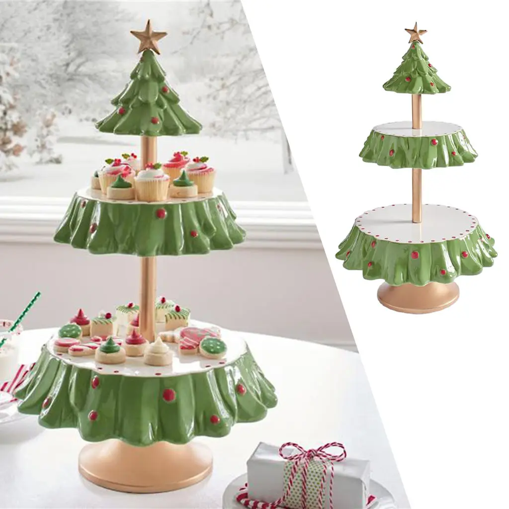 

Подставка для закусок в виде рождественской елки, двухслойный десертный стол, тарелка для конфет, подставка для кексов для юбилеев, праздни...