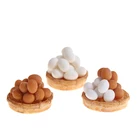 Миниатюрные аксессуары для кукольного домика в масштабе 1:12, кухонная еда, мини-яйцо с яичными корзинами для кукольного домика, приготовление пищи для игр