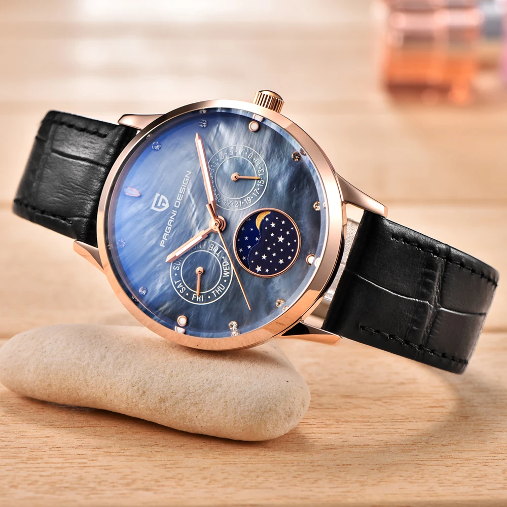 PAGANI DESIGN брендовые модные женские кварцевые часы Reloj Mujer Для женщин Водонепроницаемый корпус и циферблат часы к вечернему платью Relogio Feminino