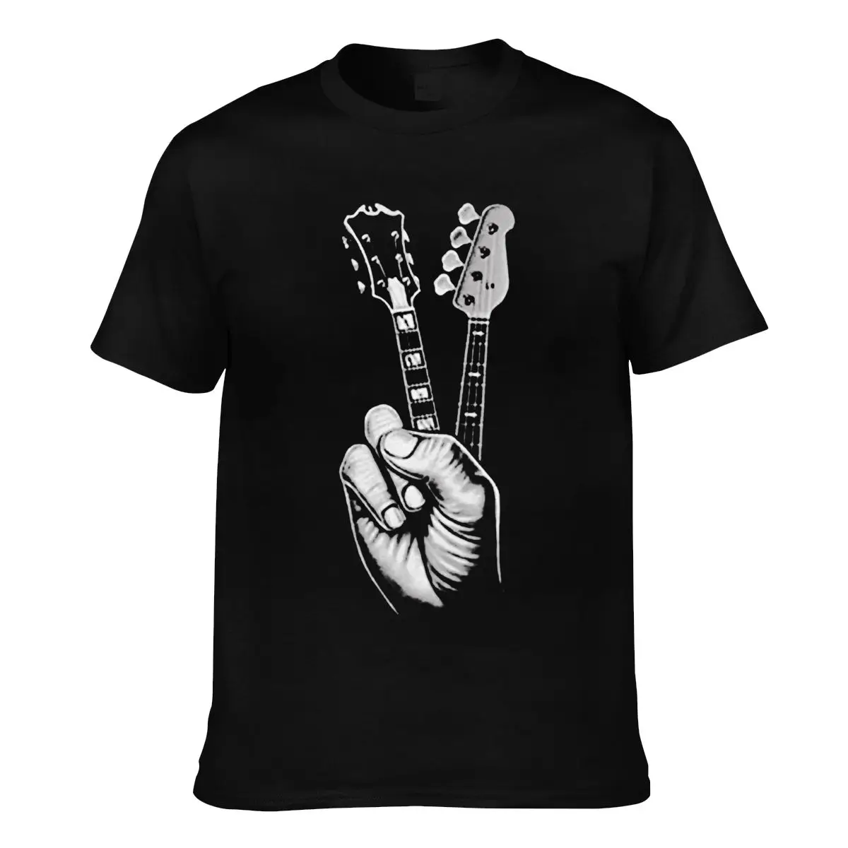 

Bass Guitar V T Shirt Hand Cotton Male T-Shirt Short Sleeve Print Tshirt Casual