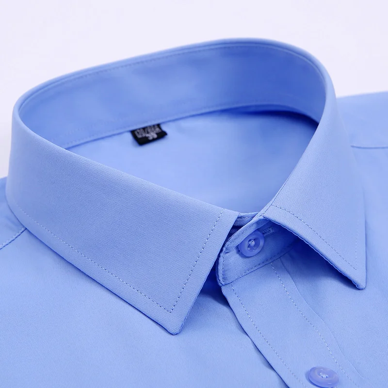 2021 Men's Fashion Casual Long Sleeve White Shirt Slim Fit Men's Business Formal Shirt Men's Soft and Comfortable Men's Clothing