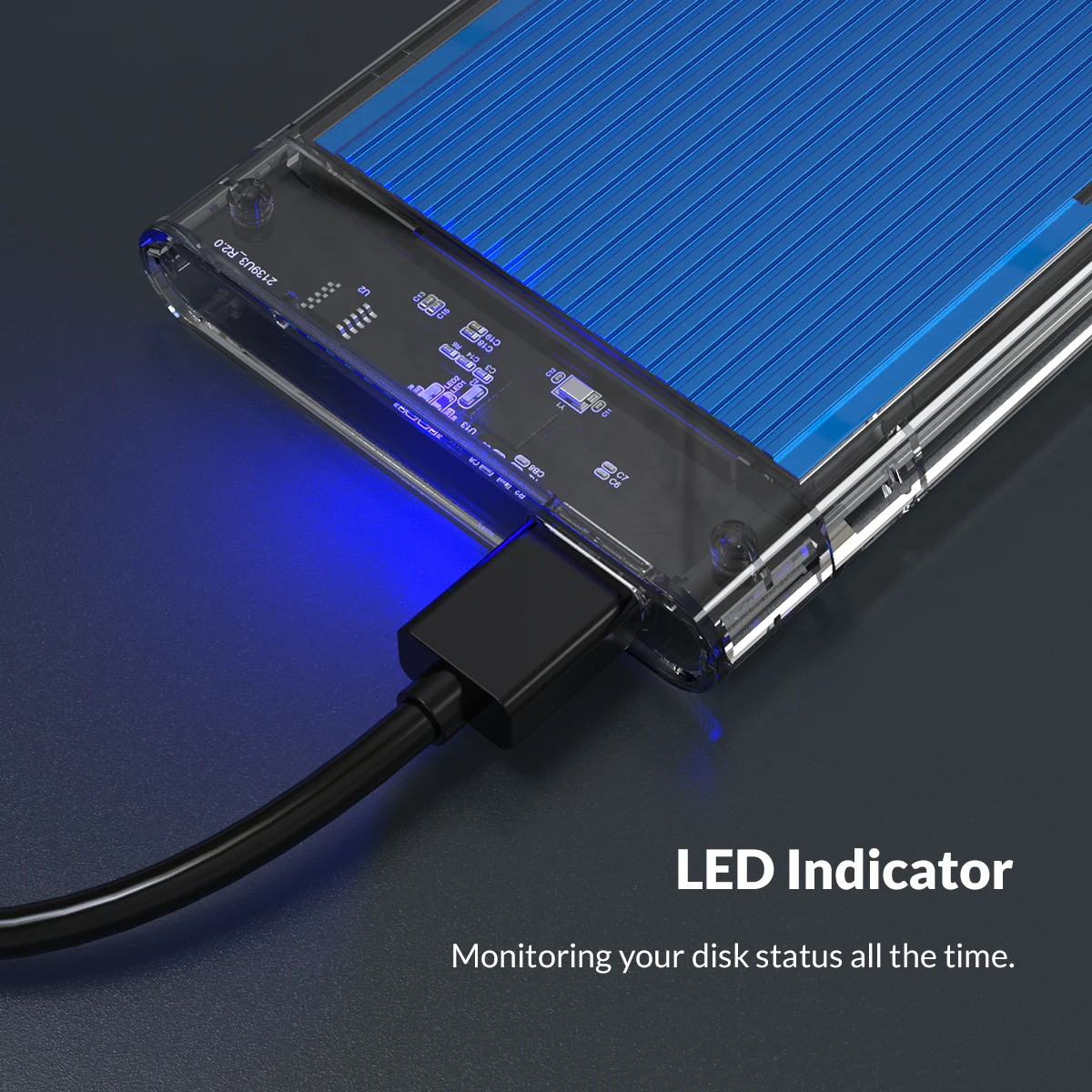ORICO корпус для жесткого диска SATA на USB 3,0 чехол для жесткого диска бесплатно для 7/9, 5 мм 2,5 дюйма Sata SSD до 4 ТБ коробка для жесткого диска Внешний чехол для жесткого диска