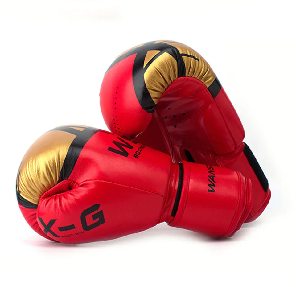 GOBYGO кик Боксерские перчатки для взрослых детей ПУ Каратэ Муай Тай Guantes De Boxeo Free Fight