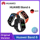 Оригинальный Смарт-браслет Huawei Band 6, китайская версия, SpO2 BT 5,0, многоязычный мониторинг, 2 недели автономной работы