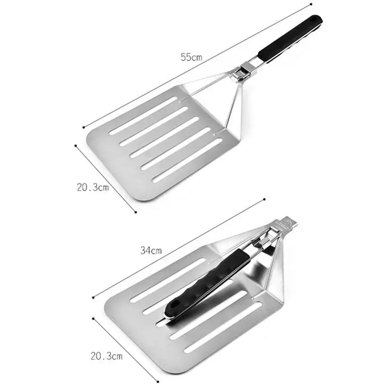 Большой нескользящий складной лопатка для торта печенья из нержавеющей стали