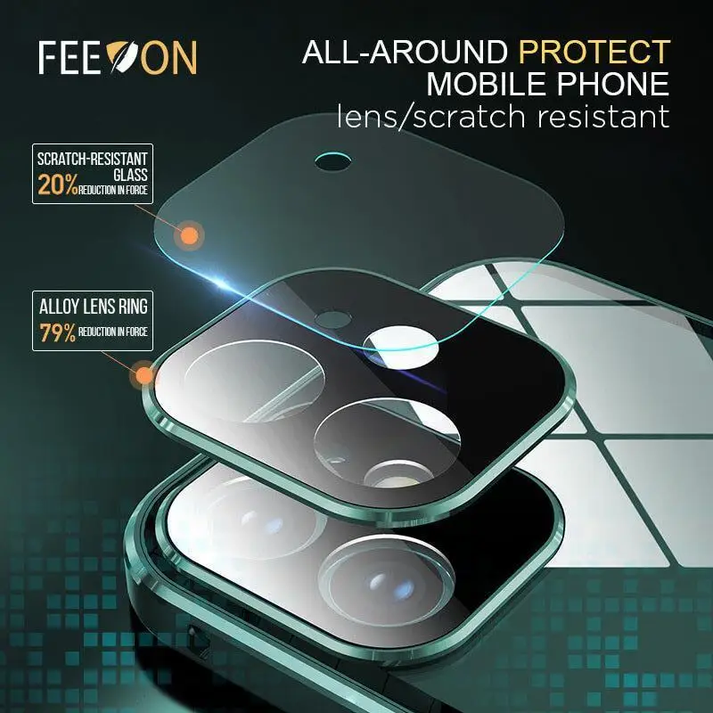 Feeon®Противоскользящий двухсторонний чехол с пряжкой для iPhone 11 12 PRO MAX X/XS/XR
