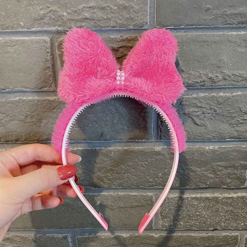 Однотонные Детские банты 2021 ободок для волос с мультипликационным рисунком