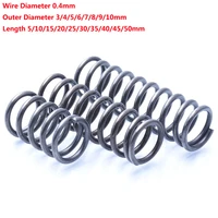 10pcs spring steel compression return small springs wire diameter 0 4mm outer dia 345678910mm length 5 50mm